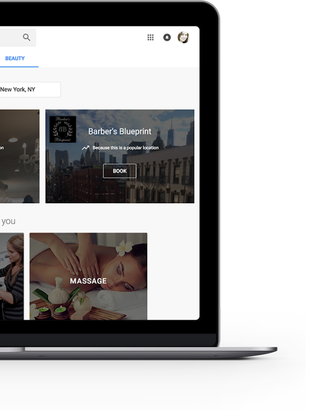 Barber’s Blueprint in the recommended beauty business’ list by Reserve with Google