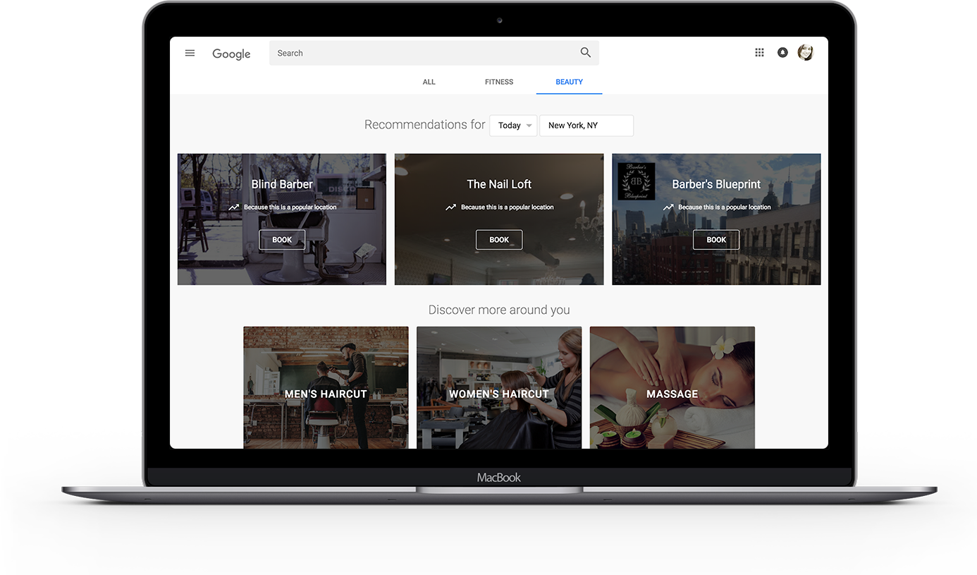 Barber’s Blueprint in the recommended beauty business’ list by Reserve with Google