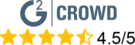 4.5 star review rating for Appointy by G2 Crowd